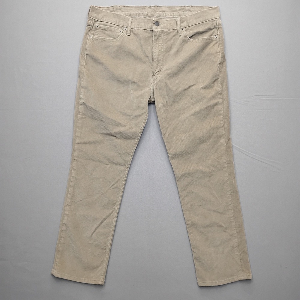 Levis 511 Slim Fit Corduroy Pants Mens 40x30 Beige Tan Stretch Corduroy